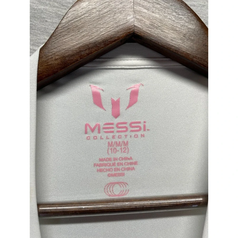 Messi Collection T Shirt Boys M (10-12) White Graphic Print LCW Kids Messi Logo